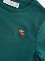 Abercrombie & Fitch Green Moose Logo T-Shirt - Image 3 of 4