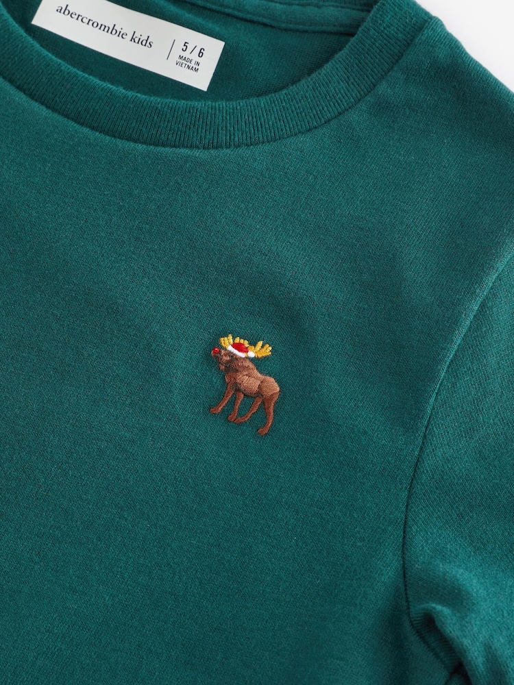 Abercrombie & Fitch Green Moose Logo T-Shirt - Image 3 of 4