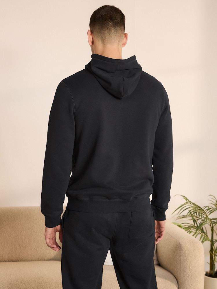 Black Zip Through Hoodie - Image 2 of 8