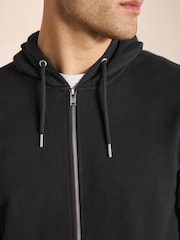 Black Zip Through Hoodie - Image 4 of 8
