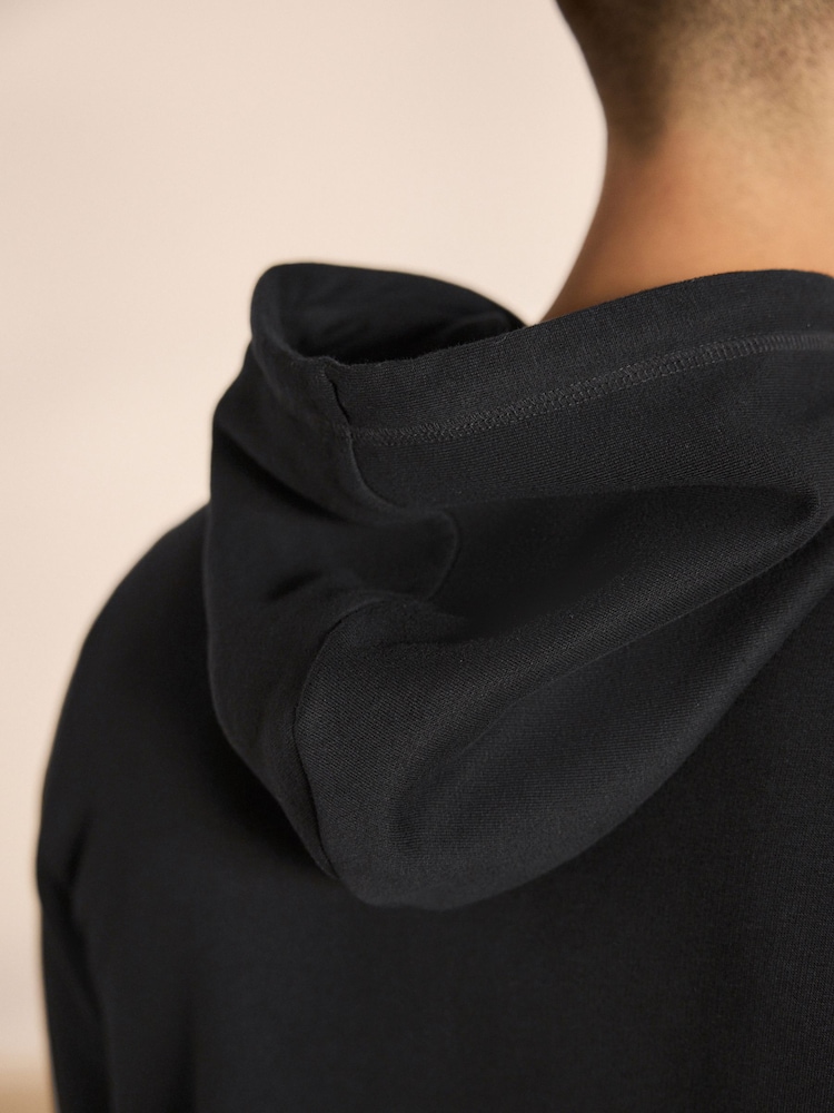 Black Zip Through Hoodie - Image 5 of 8