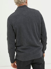 FatFace Grey Braunton Half Zip Jumper - Image 2 of 4