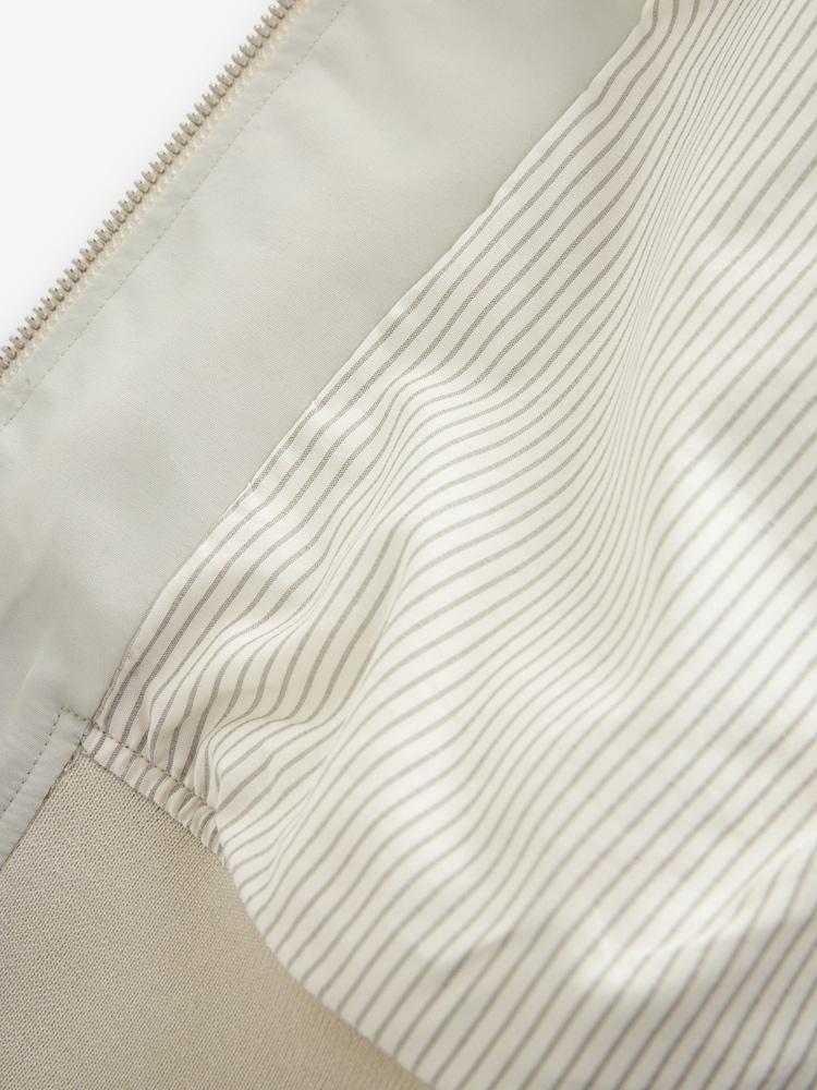 Ecru Shower Resistant Bomber Jacket - Image 10 of 10