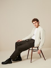 Ecru Shower Resistant Bomber Jacket - Image 2 of 10