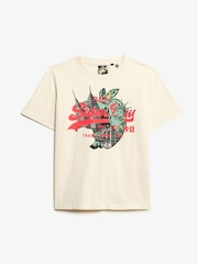 Superdry Rice White 100% Cotton New York Vl Relaxed T-Shirt - Image 4 of 5