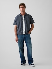 Gap Blue Poplin Relaxed Shirt - Image 3 of 4