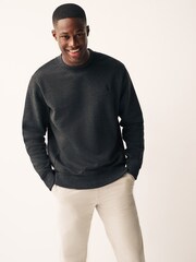 Charcoal Grey Regular Fit Crew Sweatshirt - Image 4 of 7