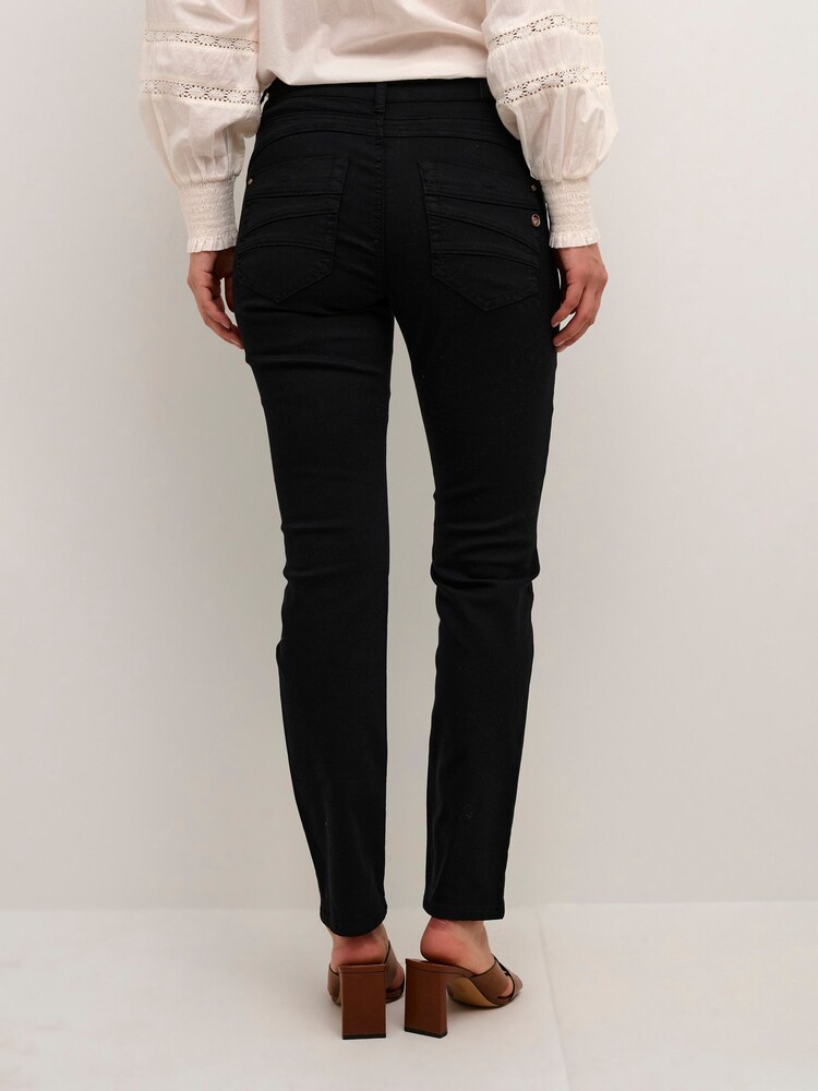 Cream Lotte Slim Fit Regular Waist Black Jeans - Image 2 of 7