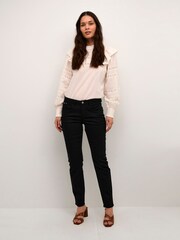 Cream Lotte Slim Fit Regular Waist Black Jeans - Image 3 of 7