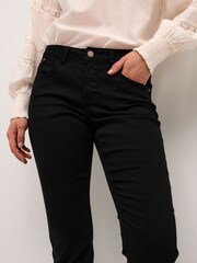Cream Lotte Slim Fit Regular Waist Black Jeans - Image 4 of 7