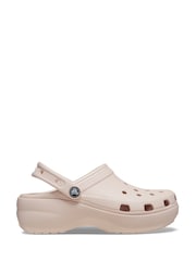 Crocs Light Pink Classic Platform Clogs - Image 8 of 11