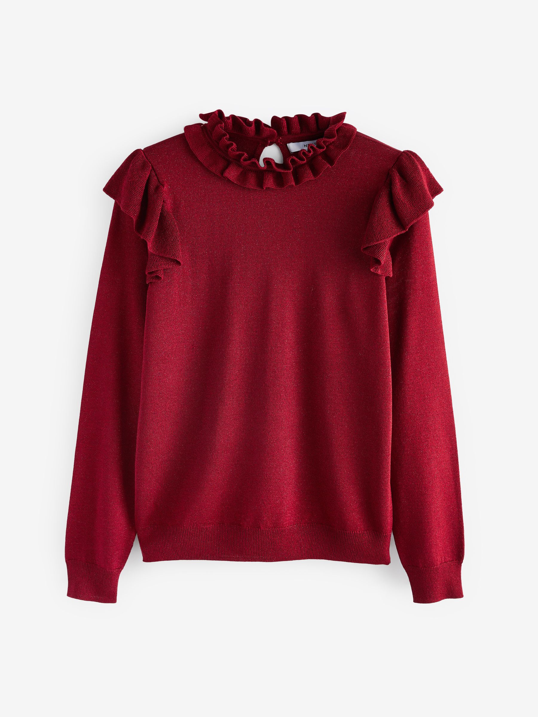 Buy Red Sparkle Ruffle Jumper from Next Lithuania