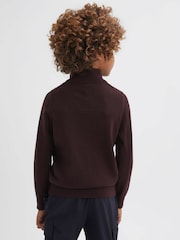 Reiss Bordeaux Blackhall 9-14 yrs Quarter Zip Merino Wool Jumper - Image 5 of 7