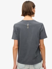 Superdry Ebony 100% Cotton Tattoo Script Relaxed T-Shirt - Image 2 of 6