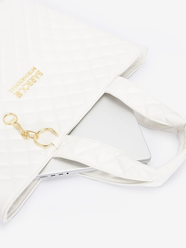 Barbour® International Battersea Quilted Logo Tote Bag - Image 13 of 13