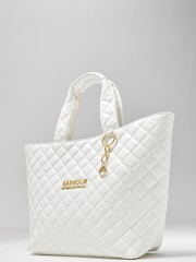 Barbour® International Battersea Quilted Logo Tote Bag - Image 6 of 13