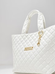 Barbour® International Battersea Quilted Logo Tote Bag - Image 7 of 13