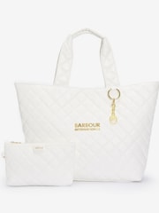 Barbour® International Battersea Quilted Logo Tote Bag - Image 9 of 13