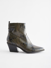 Snake Effect Regular/Wide Fit Forever Comfort® Cowboy Western Ankle Boots - Image 2 of 5