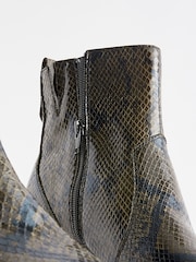 Snake Effect Regular/Wide Fit Forever Comfort® Cowboy Western Ankle Boots - Image 5 of 5