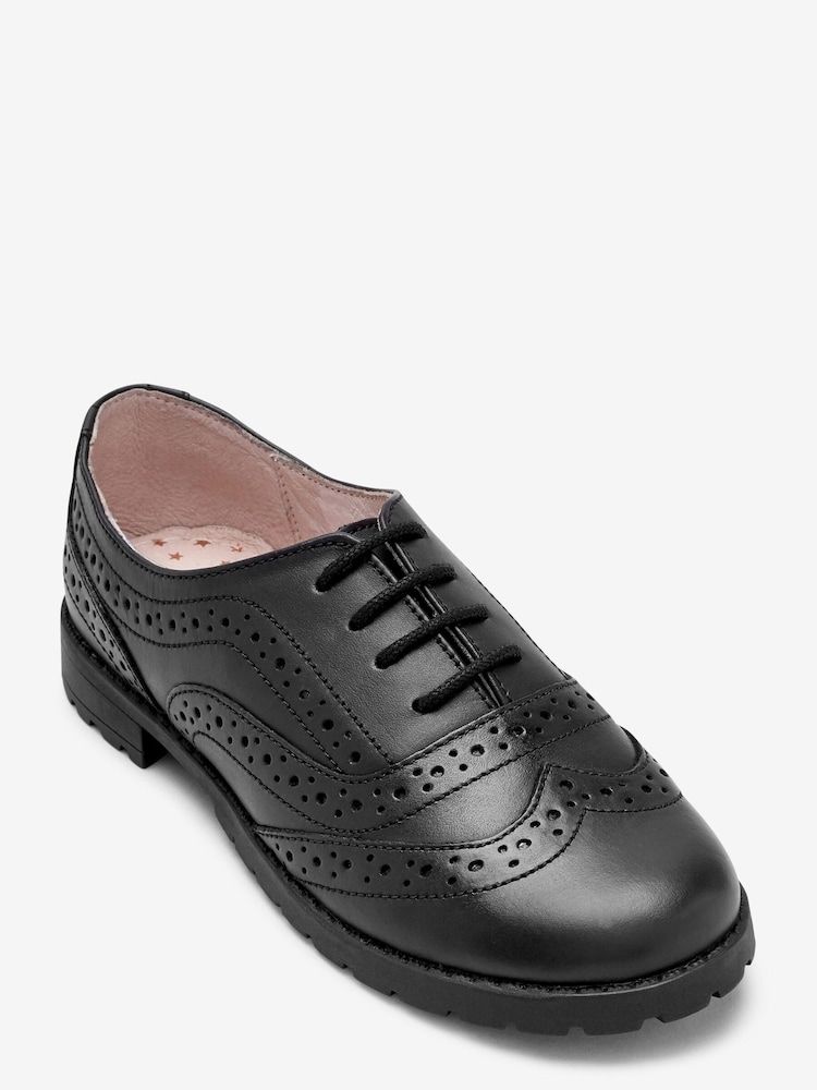School Leather Chunky Brogues - Image 2 of 5