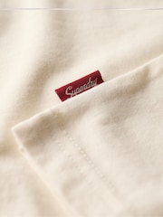 Superdry New Chalk White 100% Cotton Embossed Logo Relaxed T-Shirt - Image 7 of 7