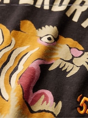 Superdry Bison Black 100% Cotton Workwear Embroider Pocket T-Shirt - Image 5 of 5