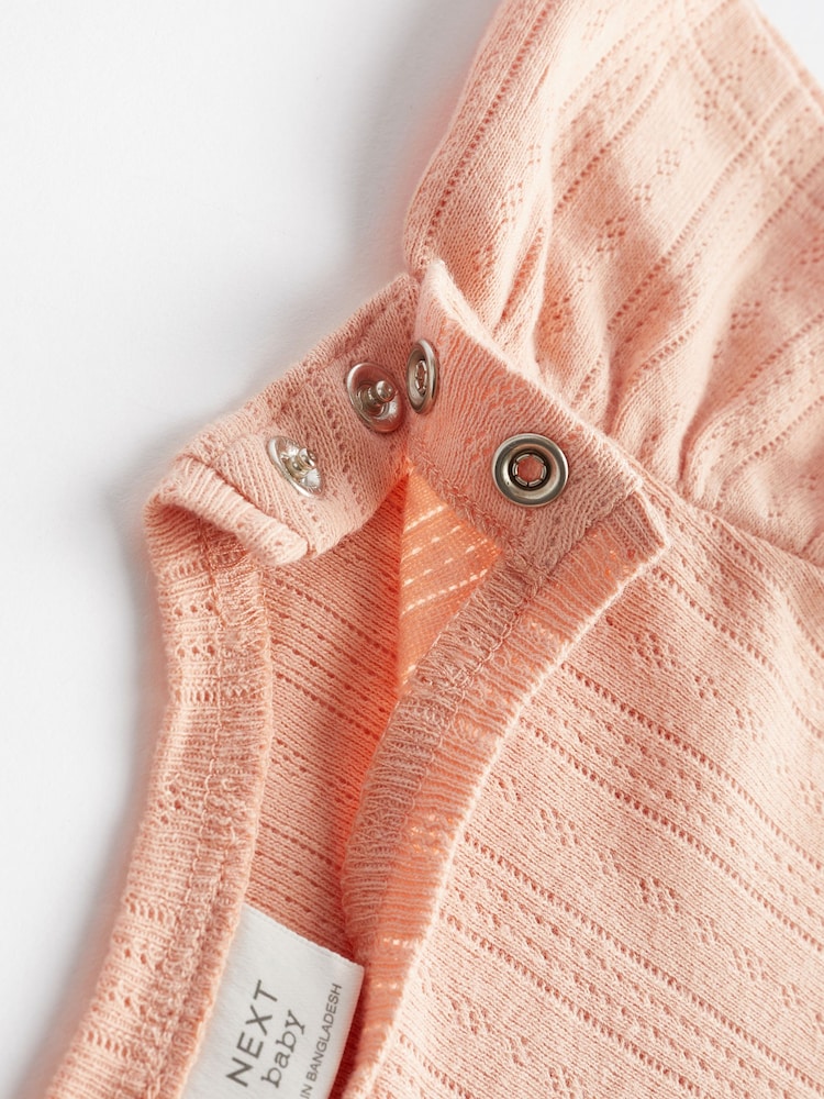 Pink mit Pointelle-Muster - 3er-Pack für Babys bestehend aus T-Shirt und Shorts aus 100 % Baumwolle - Bild 15 von 15