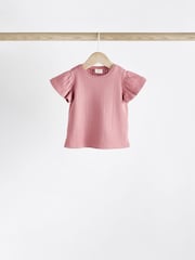 Pink mit Pointelle-Muster - 3er-Pack für Babys bestehend aus T-Shirt und Shorts aus 100 % Baumwolle - Bild 3 von 15