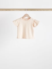 Pink mit Pointelle-Muster - 3er-Pack für Babys bestehend aus T-Shirt und Shorts aus 100 % Baumwolle - Bild 4 von 15