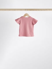 Pink mit Pointelle-Muster - 3er-Pack für Babys bestehend aus T-Shirt und Shorts aus 100 % Baumwolle - Bild 9 von 15