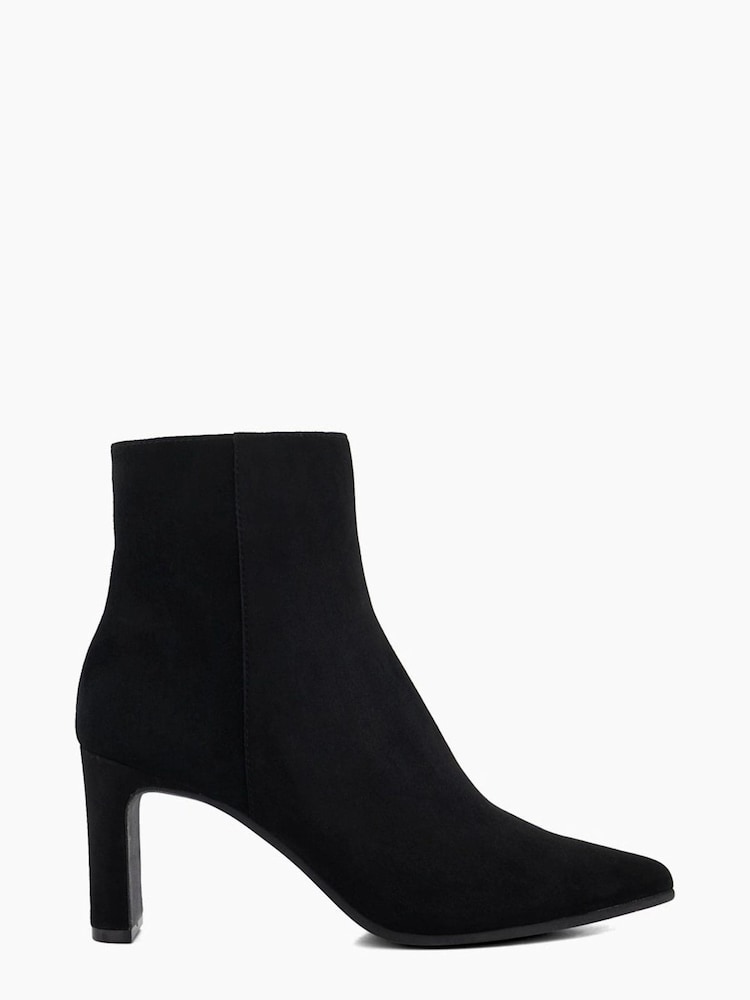 Dune London Black Ottaly Point Block Heel Boots - Image 1 of 5