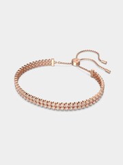 Swarovski Grey Rose Gold Tennis Crystal Bracelet - Image 3 of 6