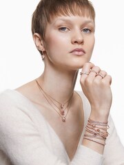Swarovski Grey Rose Gold Tennis Crystal Bracelet - Image 5 of 6