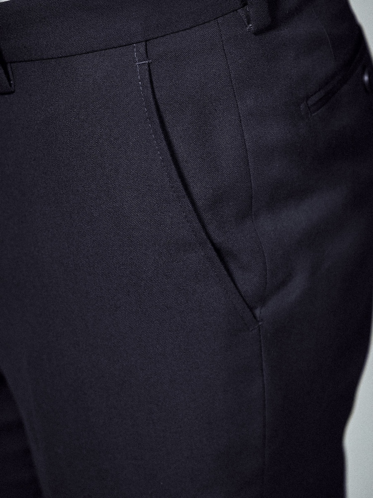 Navy Blue Tailored Fit Suit Trousers - Image 3 of 4