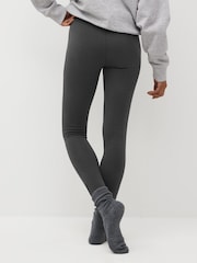 Grey Rib Fleece Leggings - Image 3 of 7