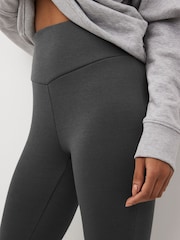 Grey Rib Fleece Leggings - Image 4 of 7