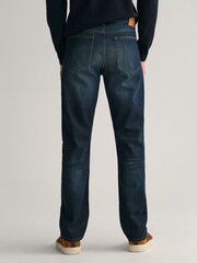 GANT Blue Wash Regular Fit Archive Jeans - Image 2 of 5