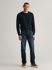 GANT Blue Wash Regular Fit Archive Jeans - Image 3 of 5
