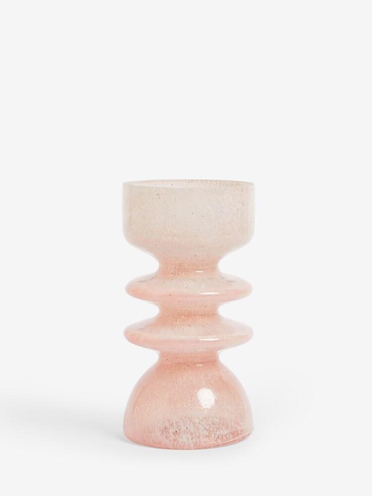Pink Confetti Glass Pillar Candle Holder - Image 3 of 3