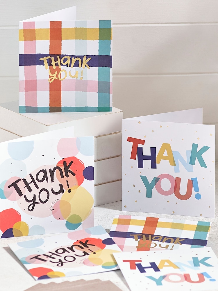 6 Pack Multi Thank You Cards - Image 1 of 3 6 Pack Multi Thank You Cards - Image 1 of 3