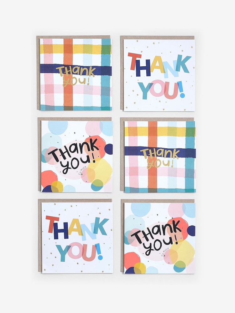6 Pack Multi Thank You Cards - Image 2 of 3 6 Pack Multi Thank You Cards - Image 2 of 3