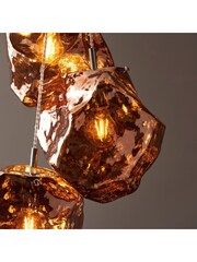 Gallery Home Copper Hamble 3 Bulb Pendant Ceiling Light - Image 2 of 7