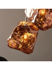 Gallery Home Copper Hamble 3 Bulb Pendant Ceiling Light - Image 3 of 7