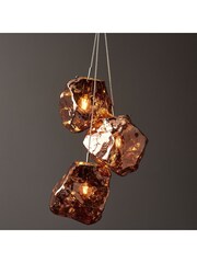 Gallery Home Copper Hamble 3 Bulb Pendant Ceiling Light - Image 4 of 7