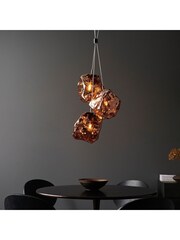Gallery Home Copper Hamble 3 Bulb Pendant Ceiling Light - Image 6 of 7