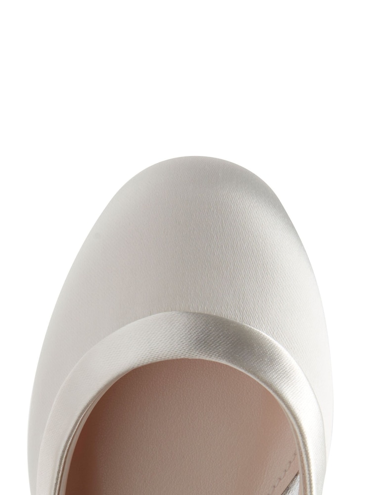Rainbow Club Cream Kids Maisie Satin Bridesmaid Shoes - Image 6 of 6