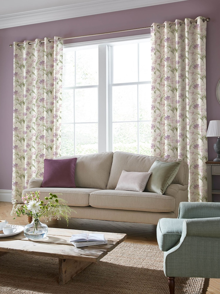 Laura Ashley Grape 100% Cotton Gosford Made to Measure Curtains - Image 1 of 9