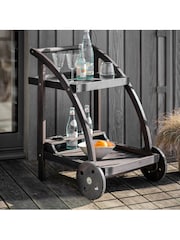 Gallery Black Garden Falmore Drinks Trolley - Image 1 of 3