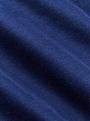 Peckham Rye Navy Blue Regular Fit Single Pleat Trousers - Image 6 of 6
